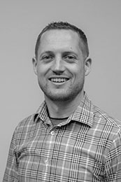 Black and white image of Andrew Richardson Black and white image of Andrew Richardson
