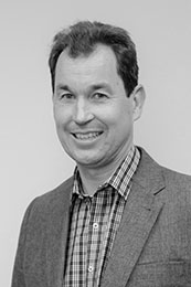 Black and white image of Dave Fleming Black and white image of Dave Fleming