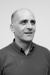 Black and white image of Jim Grigoriou Black and white image of Jim Grigoriou