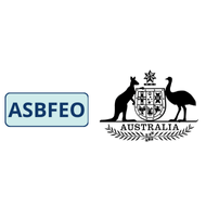 The word ASBFEO next to the Commonwealth Coat of Arms