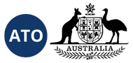 The letters 'ATO' next to the Australian coat of arms