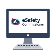 A computer screen with the eSafety Commissioner's logo