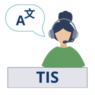 An operator in the TIS call centre speaking multiple languages.